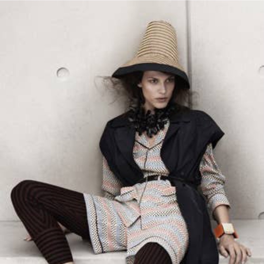 Marni x H&M Women's Straw Hat Black Trim One Size Rare